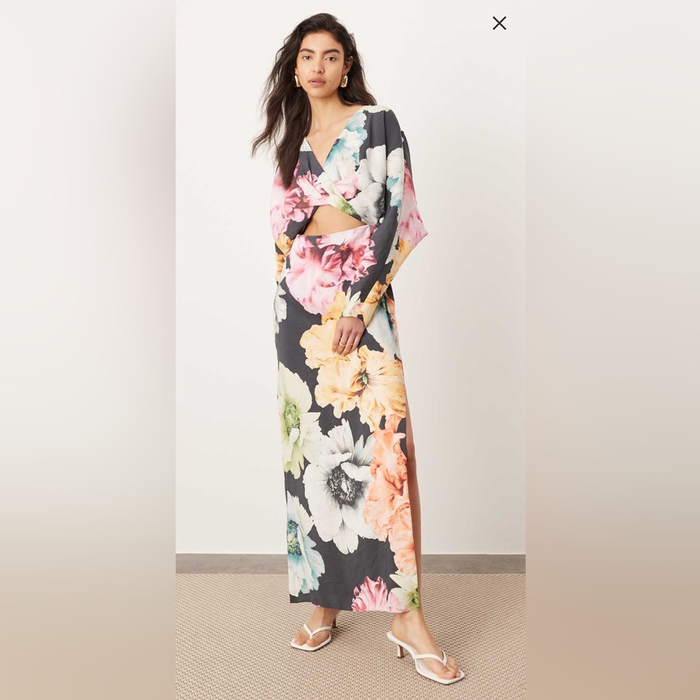 ASOS long sleeve cut out dress